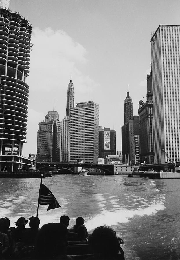 Chicago Skyline Seen From Wendella Boat - 1962 Photograph by Chicago and North Western Historical Society