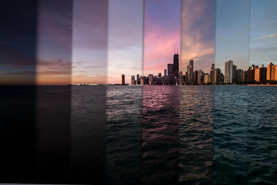 Chicago Skyline Time Slice  Photograph by Sven Brogren