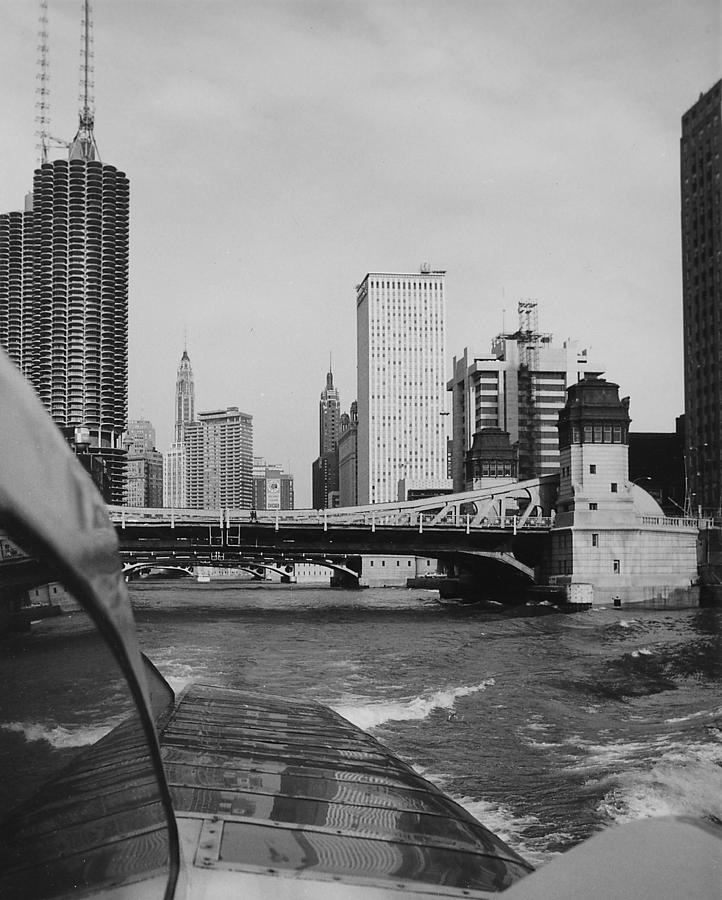 Chicago Skyline Viewed from Wendella Boat  Photograph by Chicago and North Western Historical Society