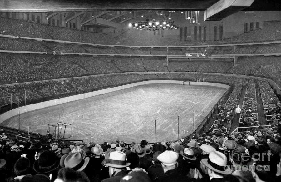 Chicago Photograph - Chicago Stadium prepared for a Chicago Blackhawks game by Celestial Images