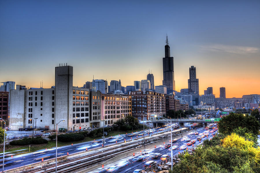 Chicago Sunrise Rush Hour Photograph by Shawn Everhart