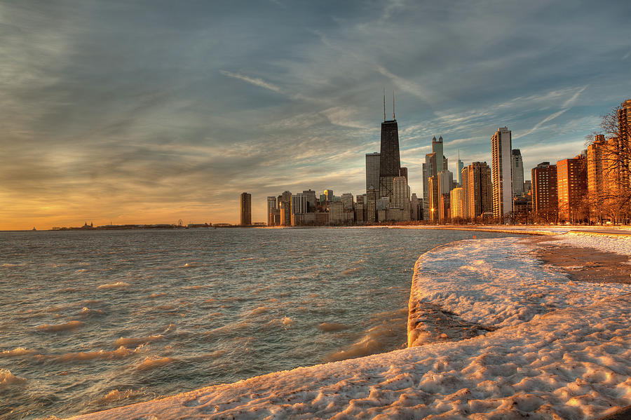 Chicago Photograph - Chicago Sunrise by Steve Gadomski