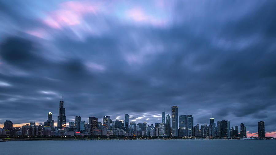 Chicago Sunset Photograph by Ryan Heffron