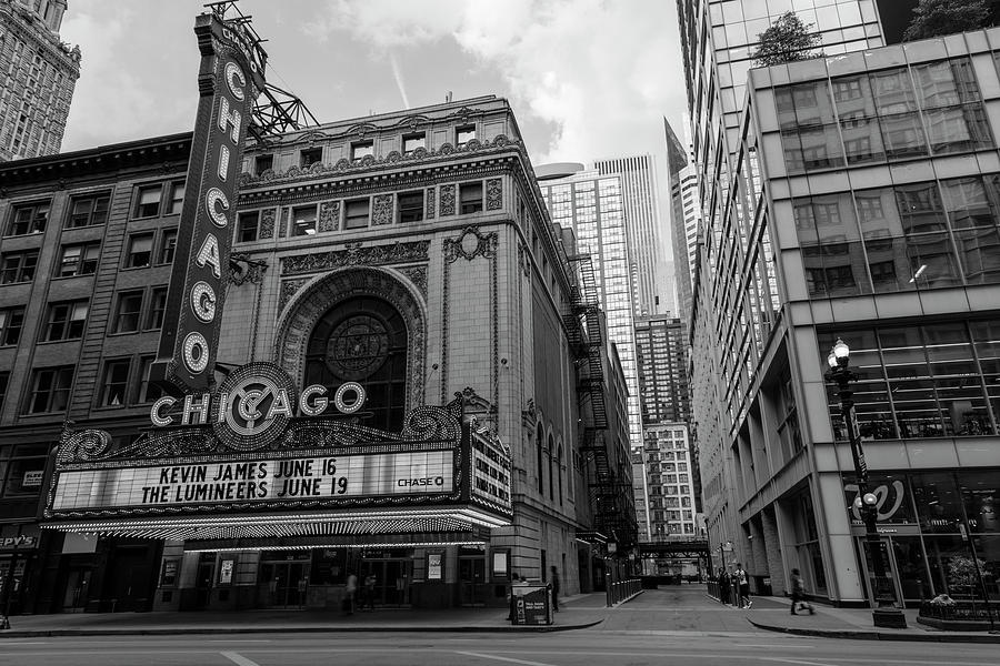Chicago Theater Black and White  Photograph by John McGraw
