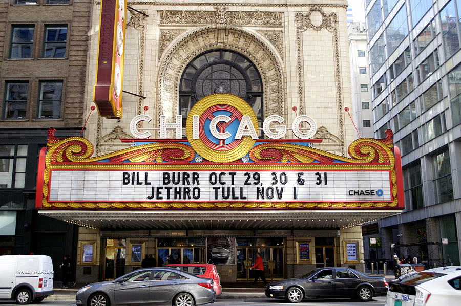 Jethro Tull Photograph - Chicago Theater Marquee Jethro Tull Signage by Thomas Woolworth