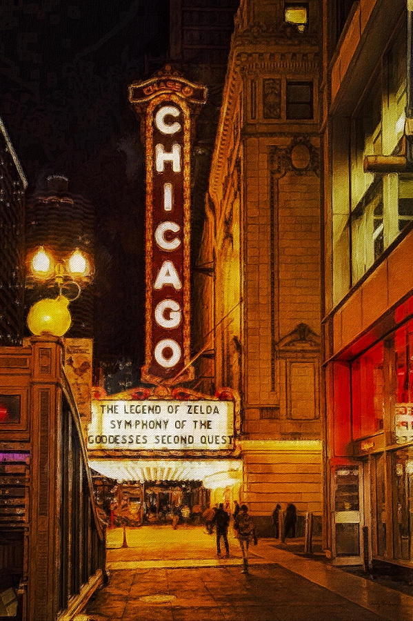 Chicago Theatre #1 Painting by Sandy MacGowan