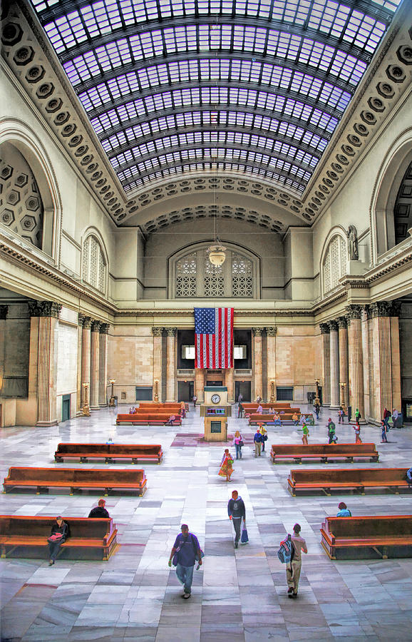 Chicago Union Station Grand Hall Painting by Christopher Arndt