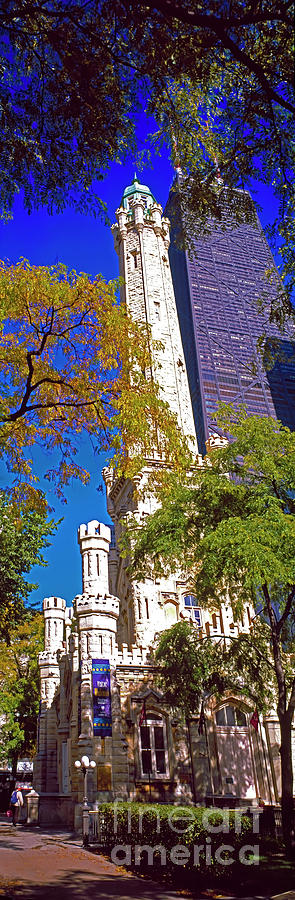 Chicago water tower and John Hancock Building  Photograph by Tom Jelen
