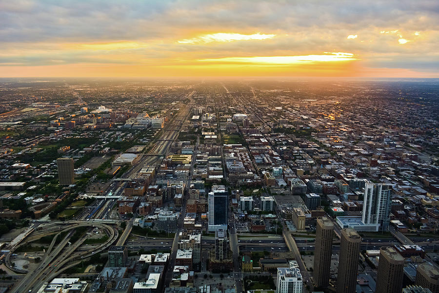 Chicago West Side Sunset Photograph by Kyle Hanson