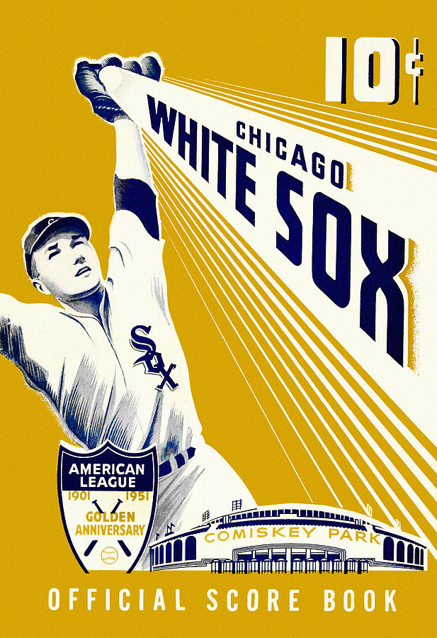 Chicago White Sox 1951 Scorebook Painting by Big 88 Artworks - Fine Art ...