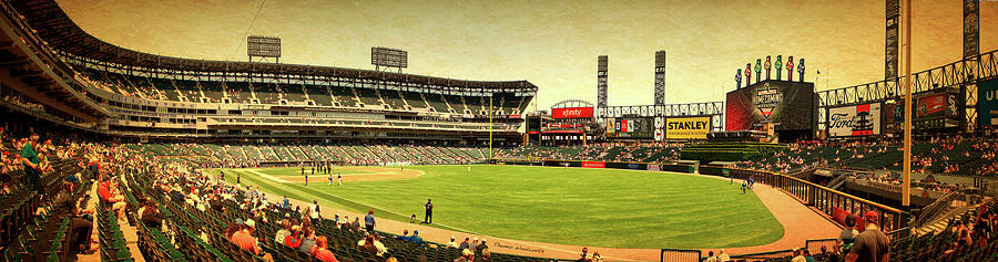Chris Sale Mixed Media - Chicago White Sox Seating Panorama 07 Textured by Thomas Woolworth