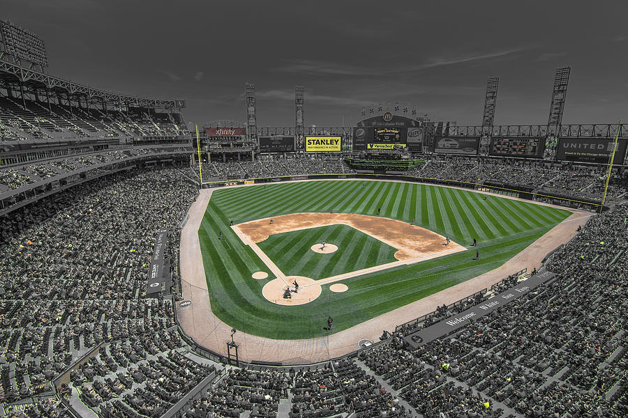 White Sox Stadium US Cellular Field Chicago Skyline 