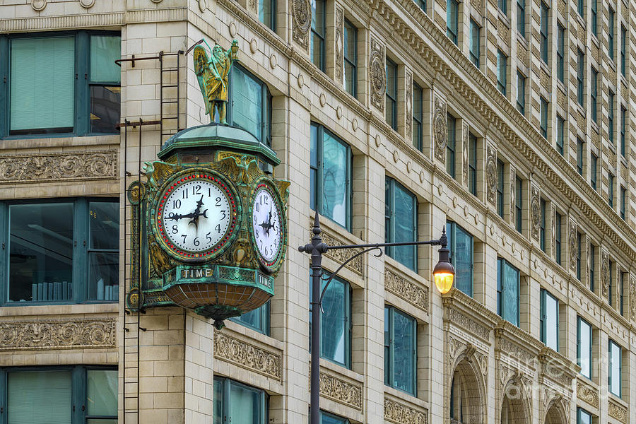 Chicagos Father Time Clock Photograph by Jerry Fornarotto