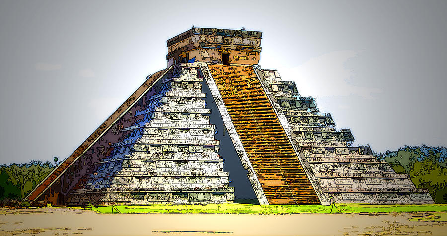 Chichen Itza Digital Art Photograph By Chris Brannen 