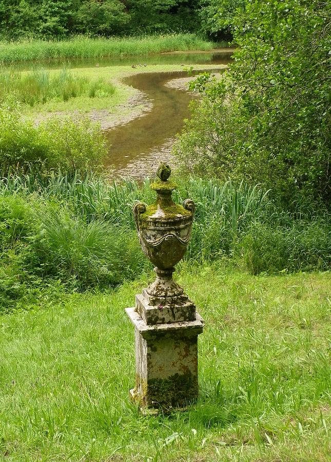 Chichester Memorial Urn Overlooking Lake Photograph by Richard Brookes