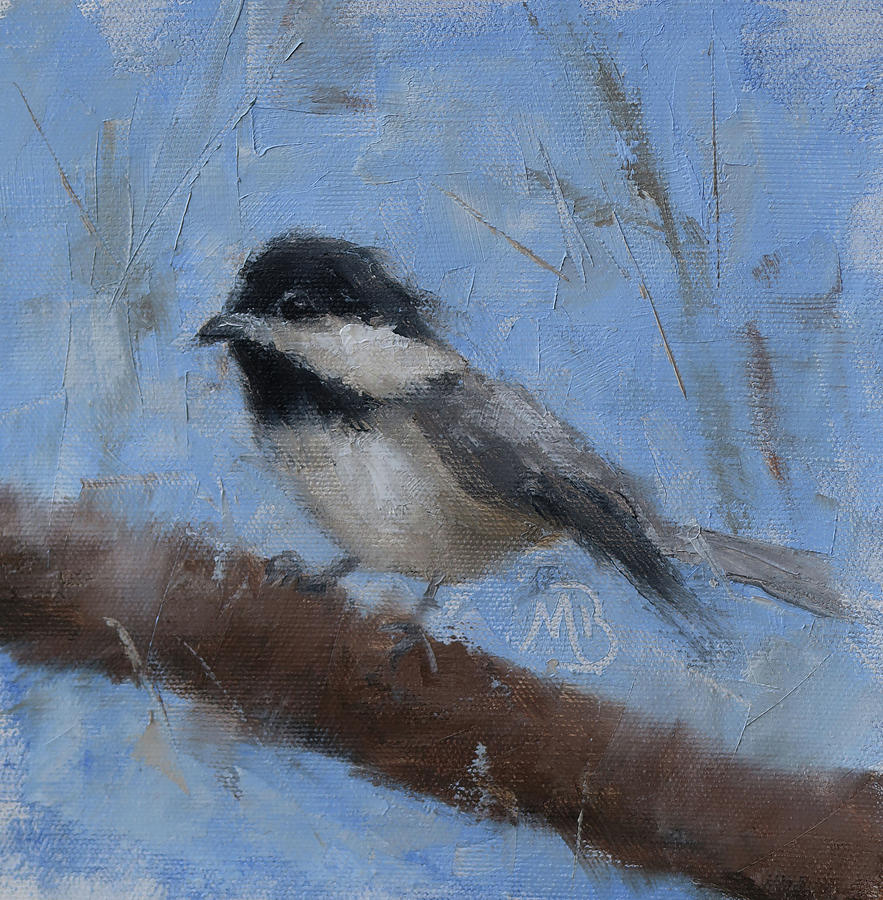 Chickadee #1 Painting by Monica Burnette