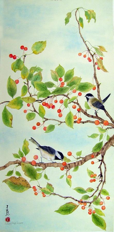 Chickadee Painting - Chickadee I by Ying Wong