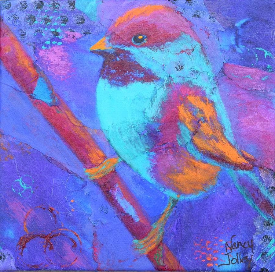 Chickadee Painting by Nancy Jolley