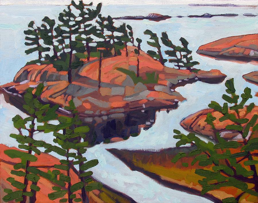 Impressionism Painting - Chickanishing Creek Meets Georgian Bay by Phil Chadwick