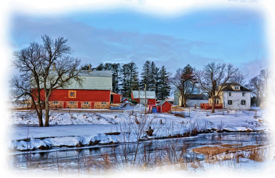 Chickasaw Winter Painted Mixed Media by Bonfire Photography