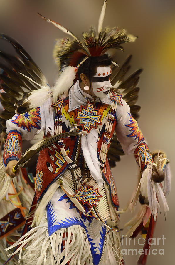 Music Photograph - Pow Wow Chicken Dancer 12 by Bob Christopher