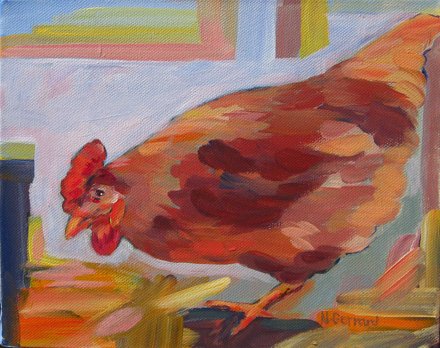 Chicken Painting - Chicken Little by Naomi Gerrard