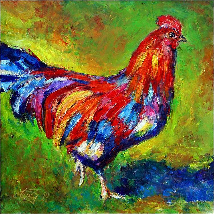 Chicken Painting by Peter Black | Fine Art America