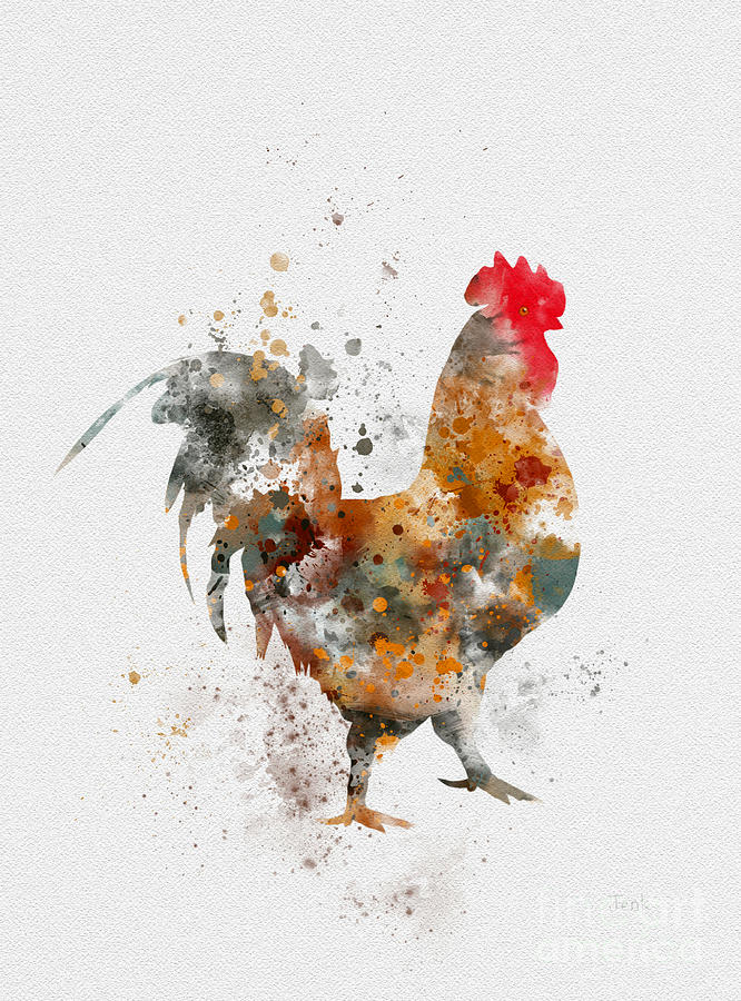 Chicken Rooster Mixed Media by My Inspiration