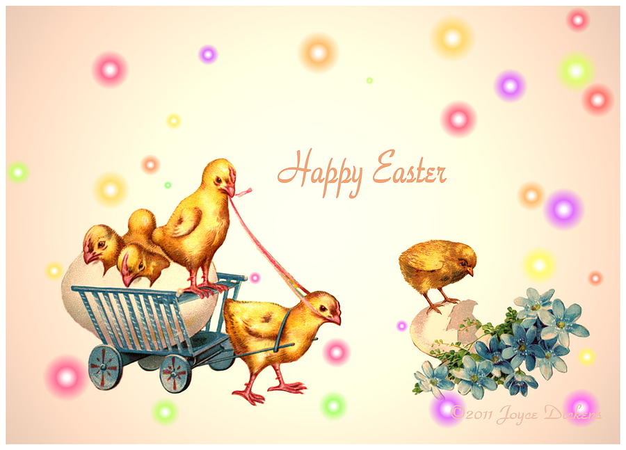 Chicks and Eggs - Happy Easter Photograph by Joyce Dickens