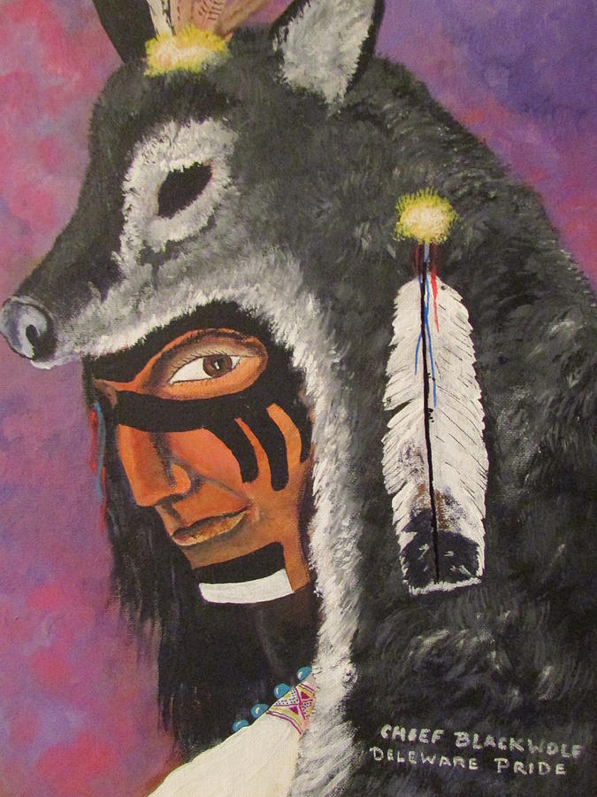 Chief Blackwolf Delaware Pride Painting by Dave Farrow