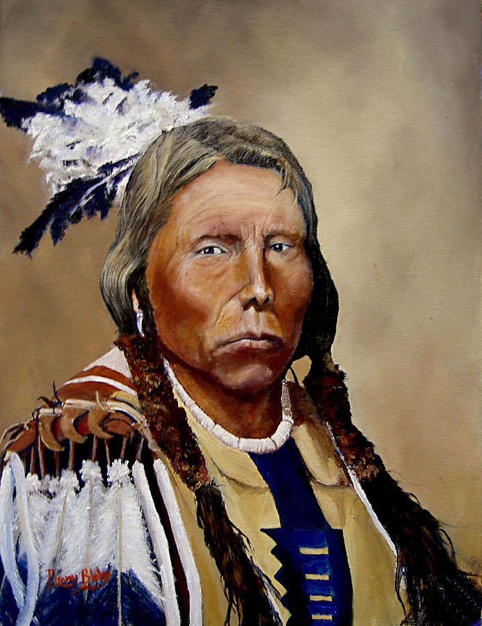 Native American Painting - Chief Crazy Horse by Barry BLAKE