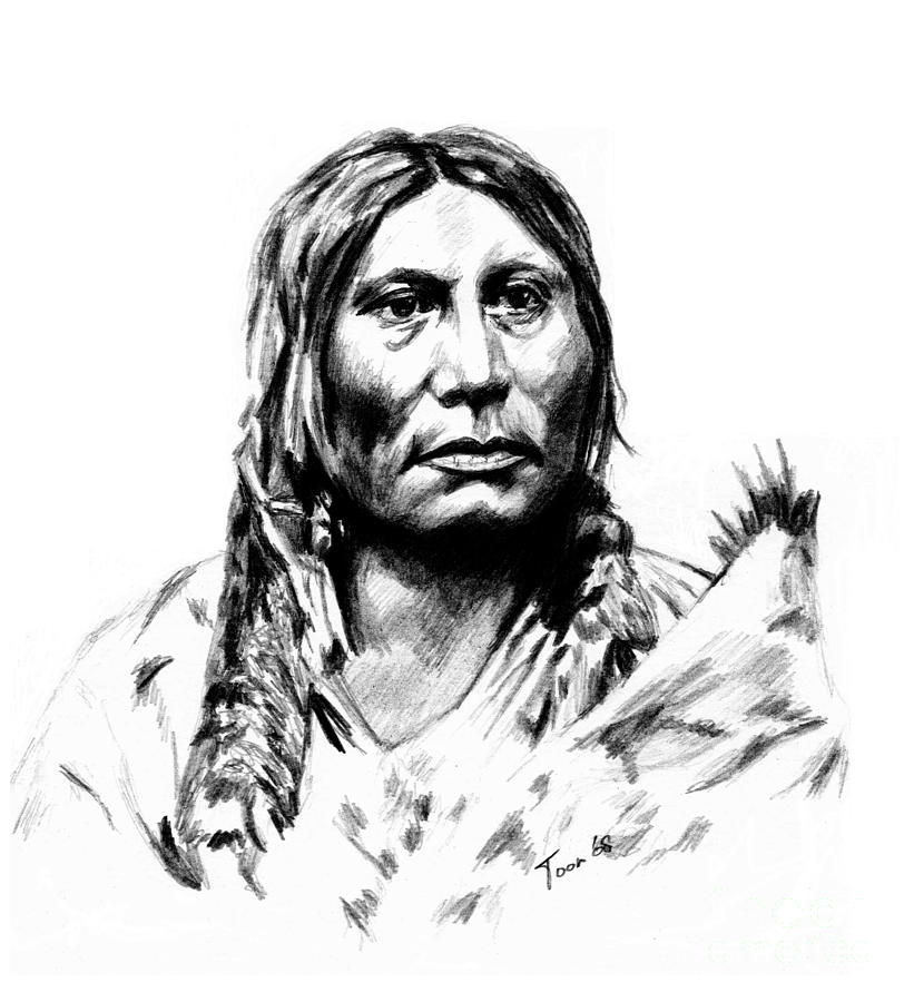 Chief Gall Drawing by Toon De Zwart