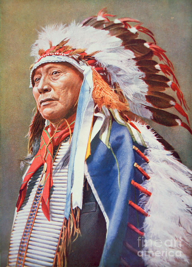 Chief Painting - Chief Hollow Horn Bear by American School