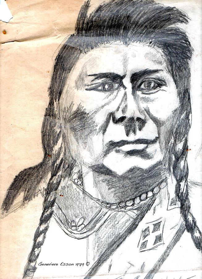 Chief Joseph Drawing by Genevieve Esson