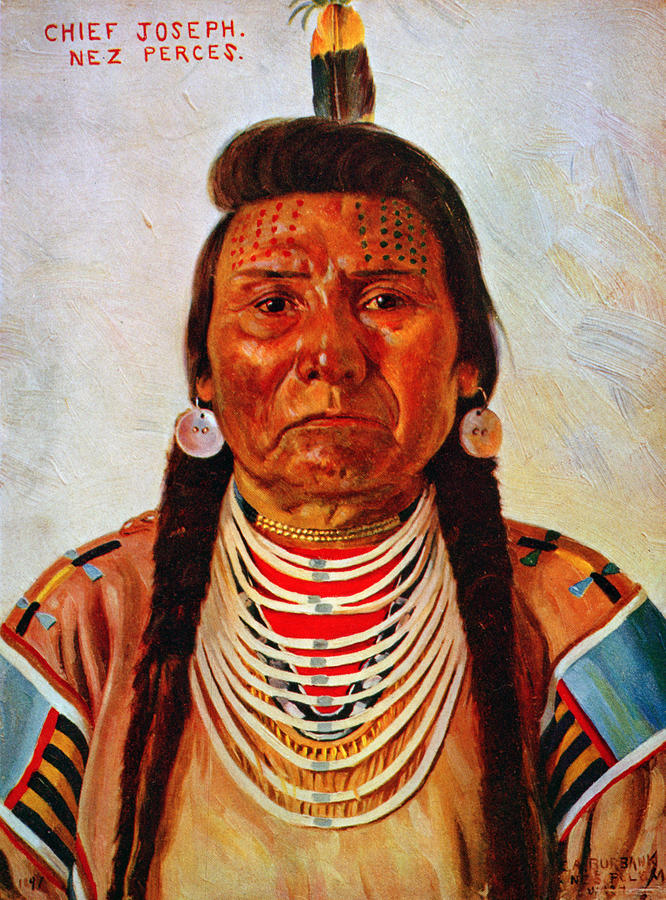 1890s Photograph - Chief Joseph, Nez Perc Chief by Everett