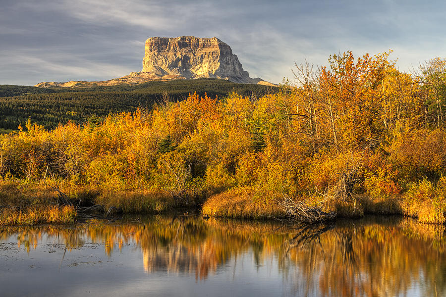 Chief Mountain Autumn Photograph by Mark Kiver