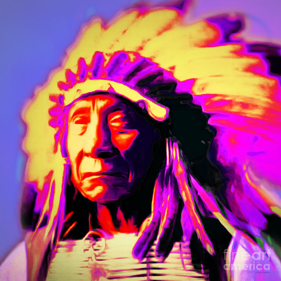 Celebrity Photograph - Chief Red Cloud 20151230 square by Wingsdomain Art and Photography