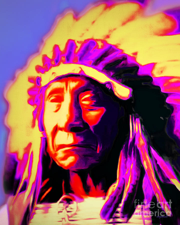 Celebrity Photograph - Chief Red Cloud 20151230v2 vertical by Wingsdomain Art and Photography