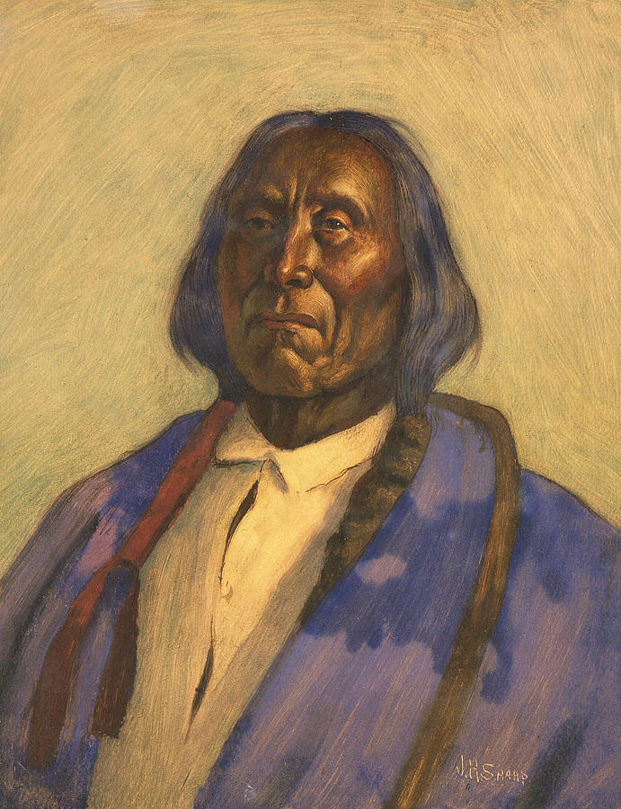 Chief Red Cloud Relief by Joseph Henry Sharp