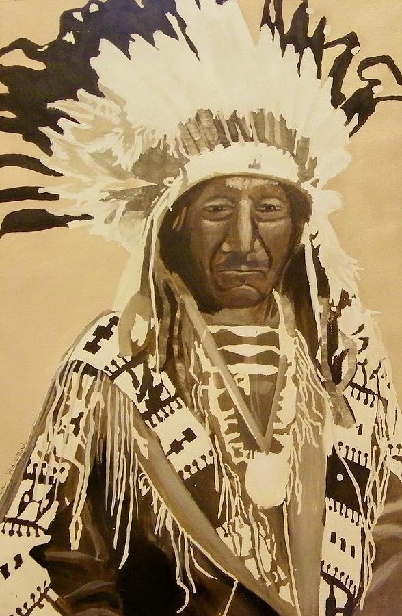 Chief Red Cloud Painting by Terry Honstead