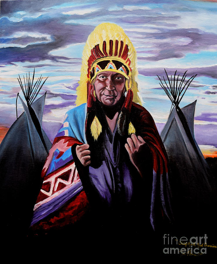 Chief Rock Red Cherries Painting by Toni Thorne