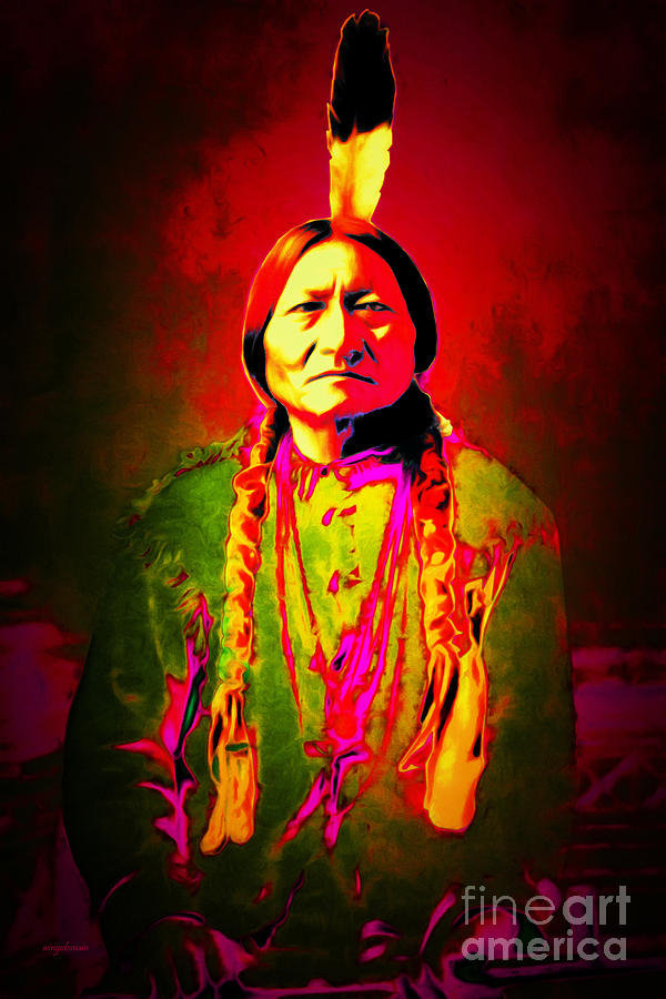 Native American Photograph - Chief Sitting Bull 20151228 by Wingsdomain Art and Photography