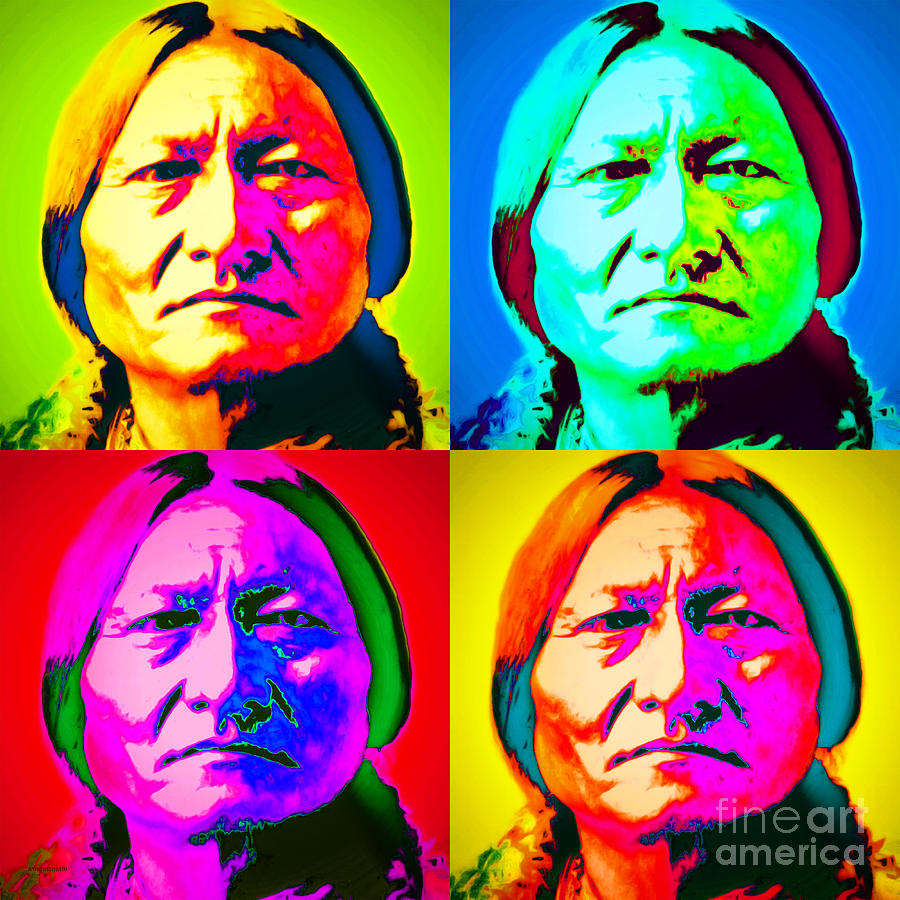 Native American Photograph - Chief Sitting Bull 20151230 four by Wingsdomain Art and Photography