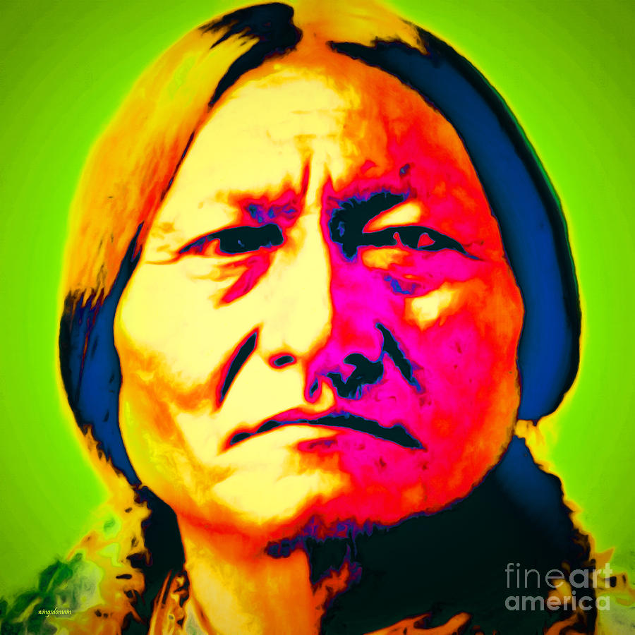 Native American Photograph - Chief Sitting Bull 20151230 by Wingsdomain Art and Photography