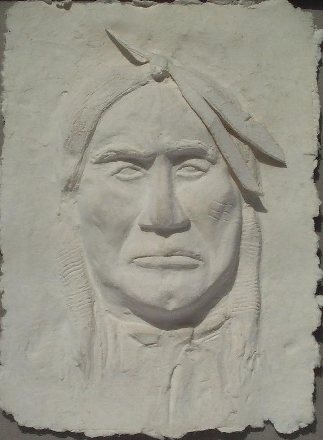 Feather Still Life Relief - Chief by Thomas Phinnessee