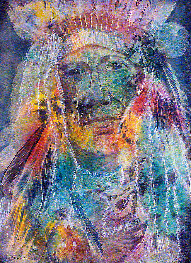 Chief Two Moons I Painting by Patricia Allingham Carlson