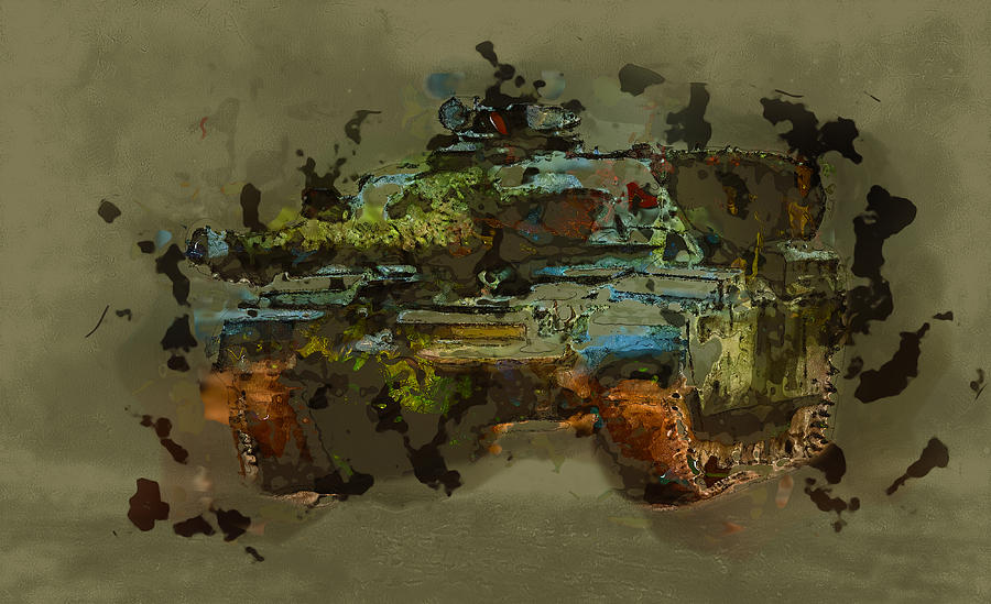 Chieftain Tank Abstract Digital Art by Roy Pedersen