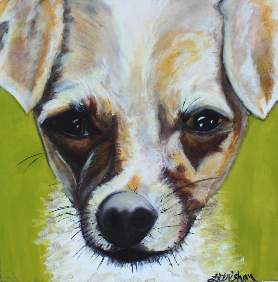 Chihuahua Mix- Roxie Painting by Laura  Grisham