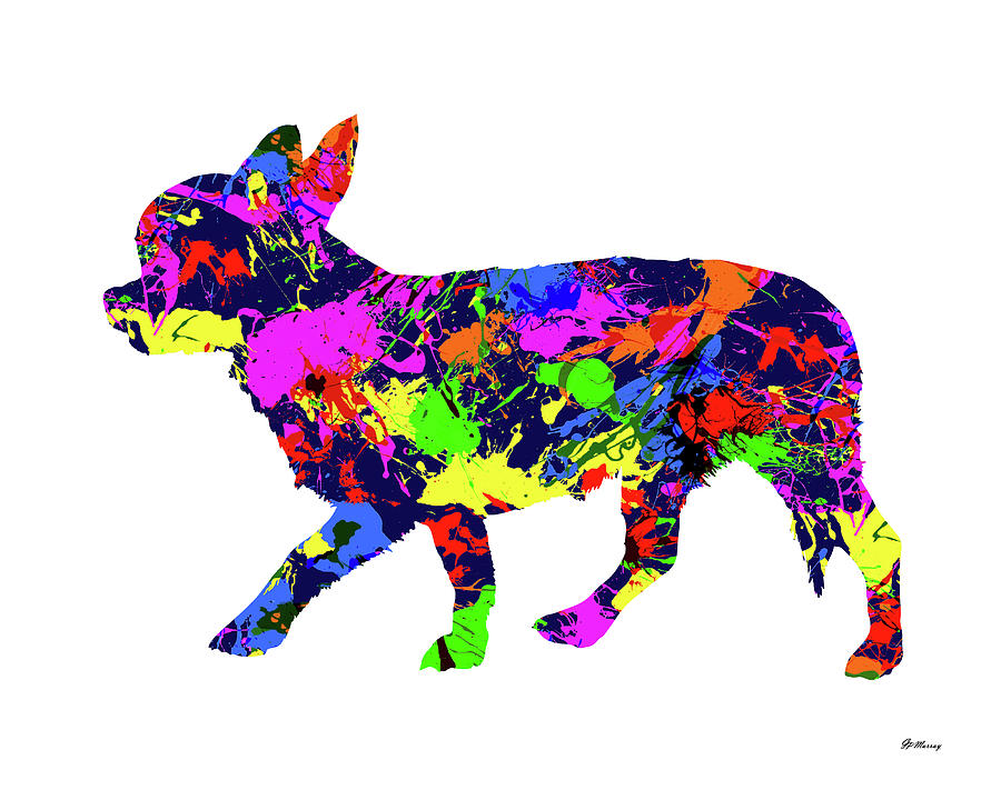 Chihuahua Paint Splatter Digital Art by Gregory Murray