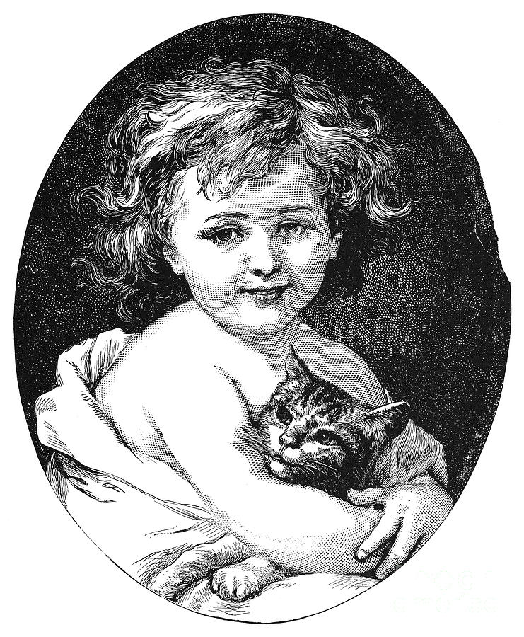 CHILD & PET, 19th CENTURY Photograph by Granger